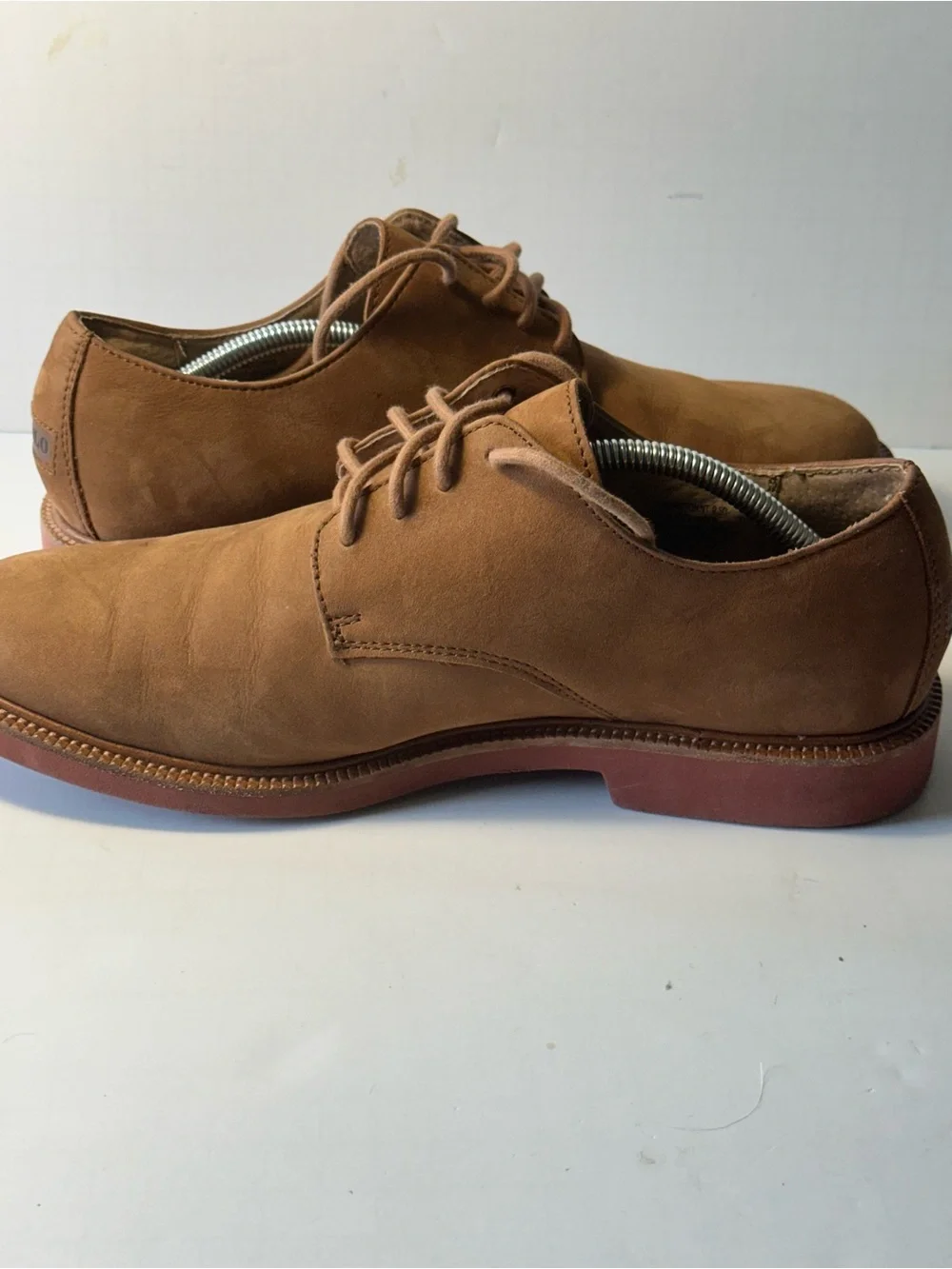 Polo Ralph Lauren Torrington Nubuck Derby Oxfords Taupe Brown Leather Shoes 9.5D